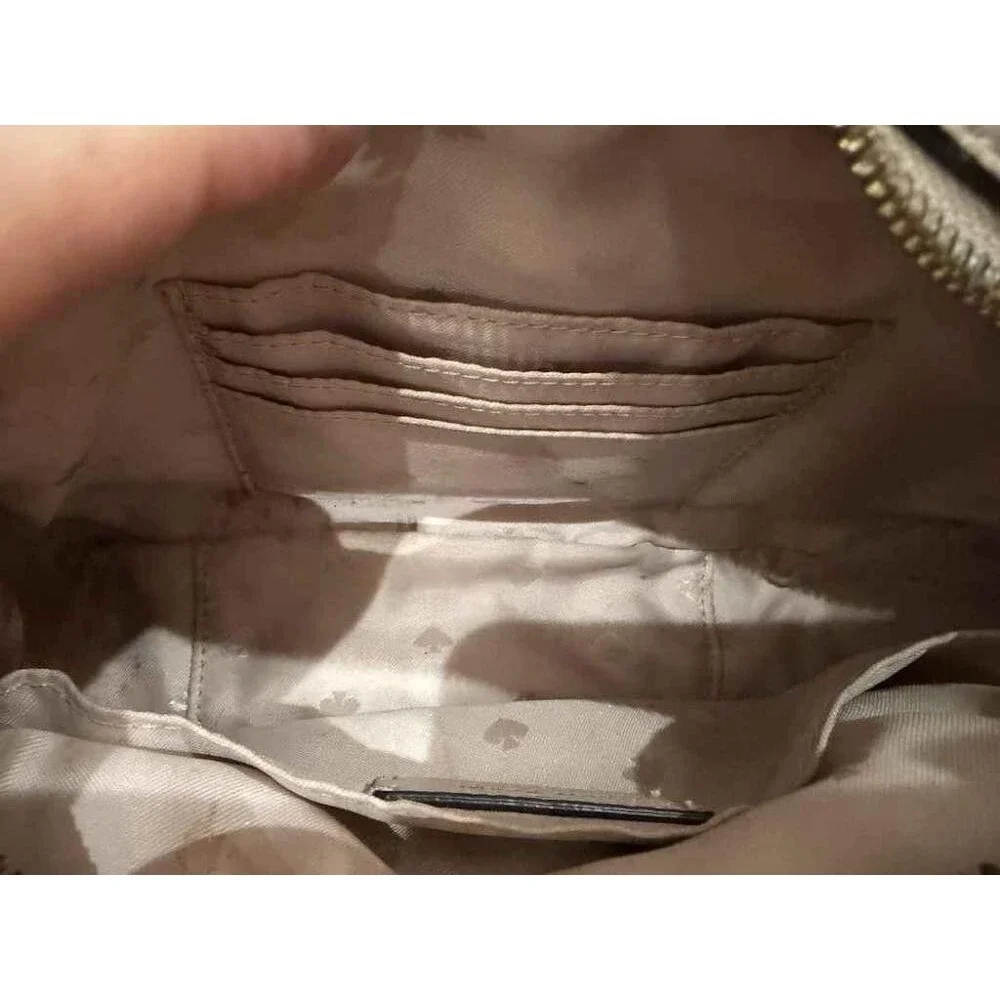 Kate Spade Kourtney Taupe Pebbled Leather Crossbody Camera Bag